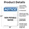 Signmission Non-Potable Water, 18 in W x Rectangle, Plastic OS-2PACK-NS-P-1824-V-15101 - alternate 3